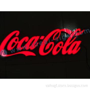Hotel Acrylic Resin Expoxy Coca Cola Led Sign Indoor OEM